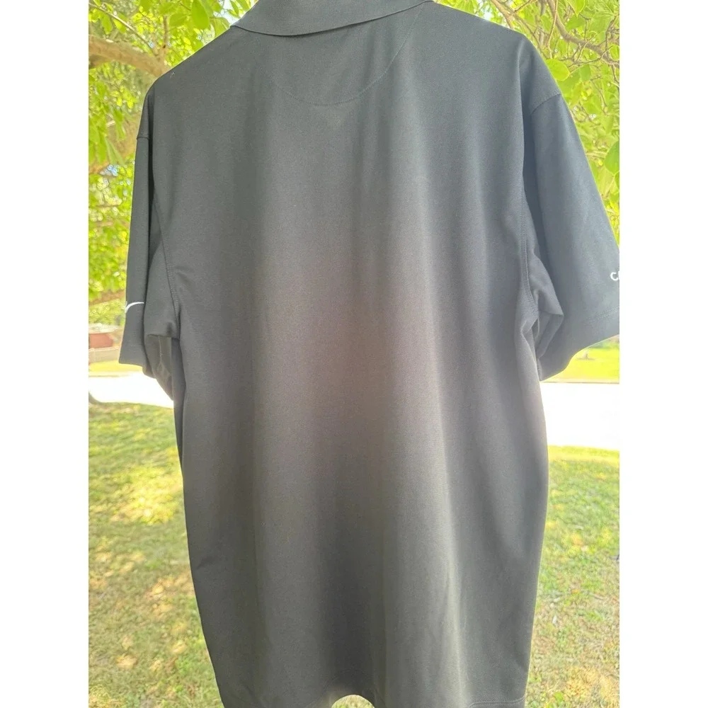 Nike Golf Dri Fit Men's Black‎ Polo With Logo Cambria Size Large
